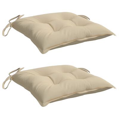 vidaXL Pallet Cushions 2pcs Beige 50x50x7 cm Oxford Fabric