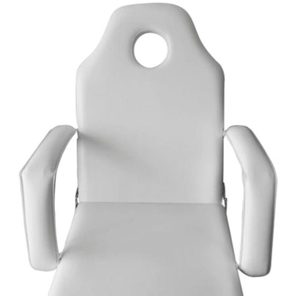 vidaXL Portable Facial Treatment Chair Faux Leather 185x78x76 cm White