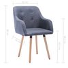 vidaXL Dining Chairs 2 pcs Dark Grey Fabric