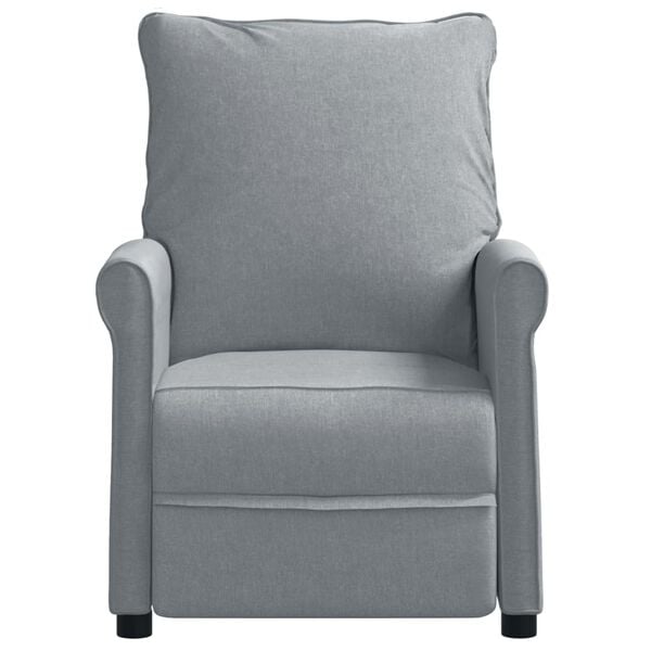 vidaXL Recliner Chair Light Grey Fabric