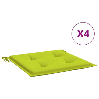 vidaXL Garden Chair Cushions 4 pcs Bright Green 50x50x3 cm Oxford Fabric