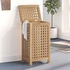 vidaXL Laundry Basket Natural Solid Teak Wood