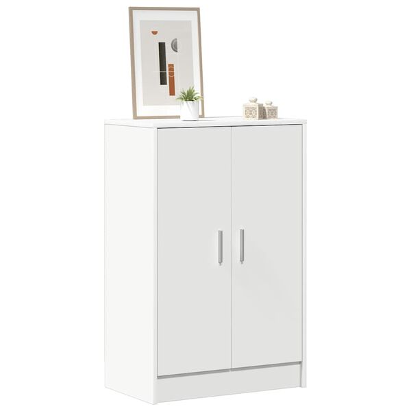 vidaXL Shoe Cabinet White 60x35x92 cm Engineered Wood
