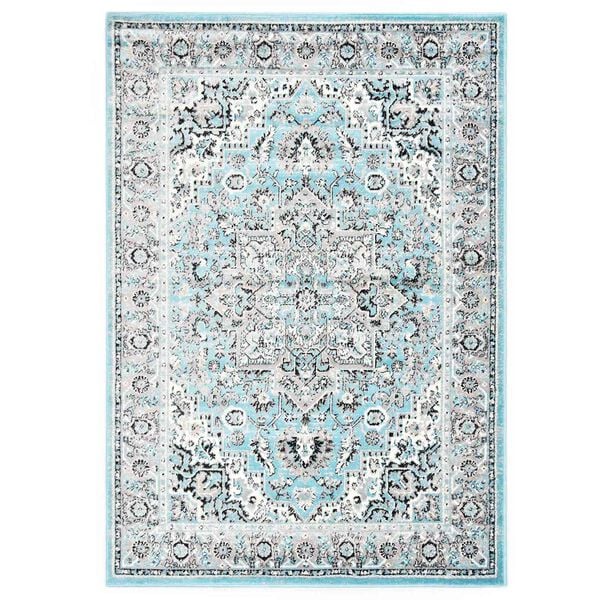 vidaXL Rug Light Blue 80 x 150 cm Polyethylene