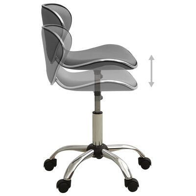 vidaXL Office Chair Grey Faux Leather