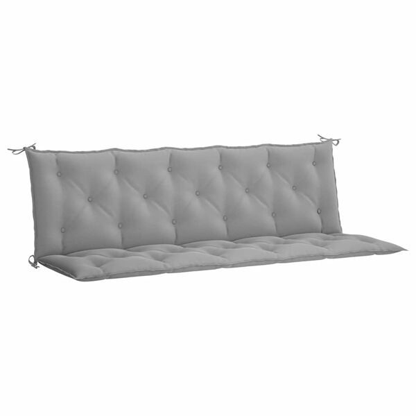 vidaXL Garden Bench Cushion Grey 180x(50+50)x7cm Oxford Fabric