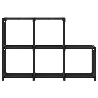 vidaXL 5-Cube Display Shelf Black 103x30x72.5 cm Fabric