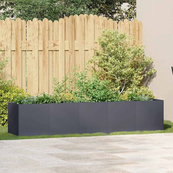 vidaXL Planter Anthracite 200x40x40 cm Cold-rolled Steel