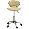 vidaXL Salon Spa Stool Cream Faux Leather