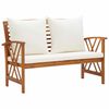 vidaXL Garden Bench with Cushions 119 cm Solid Acacia Wood