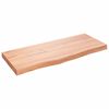 vidaXL Table Top Light Brown 100x40x(2-6) cm Treated Solid Wood Oak