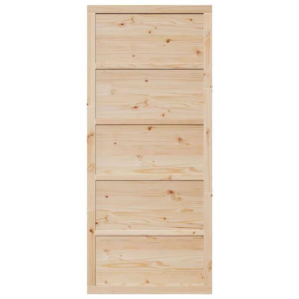 vidaXL Barn Door Natural 80 x 208 cm Solid Pine wood