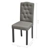 vidaXL Dining Chairs 2 pcs Grey Fabric