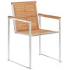 vidaXL Garden Chairs 4 pcs with Cushions Solid Teak Wood