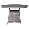 vidaXL 7 Piece Garden Dining Set Poly Rattan Anthracite & Grey