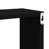 vidaXL Wall Cube Shelf 4 pcs Black 60x15x23 cm Engineered Wood