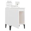 vidaXL Bed Cabinets with Metal Legs White 40x30x50 cm