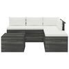 vidaXL 6 Piece Garden Pallet Lounge Set with Cushions Pinewood
