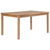 vidaXL Dining Table | Natural | Solid Teak Wood | 150x90x77 cm | Durable