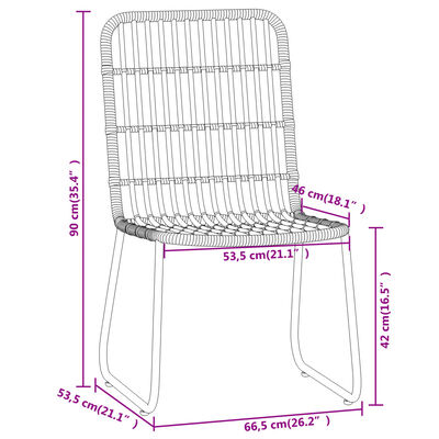 vidaXL 5 Piece Garden Dining Set Black