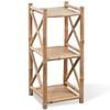 vidaXL 3-Tier Square Bamboo Shelf