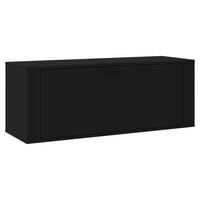 vidaXL Wall Shoe Cabinet Black 100x35x38 cm Engineered Wood