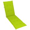 vidaXL Outdoor Deck Chair with Footrest and Cushion Solid Acacia Wood