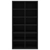 vidaXL Shoe Rack Black 54x34x100.5 cm Engineered Wood