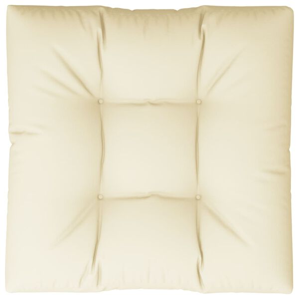 vidaXL Pallet Cushion Cream 80x80x12 cm Fabric