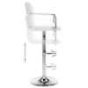 vidaXL Bar Stools 2 pcs White Faux Leather