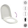 vidaXL Soft-close Toilet Seat with Quick-release Design White Square