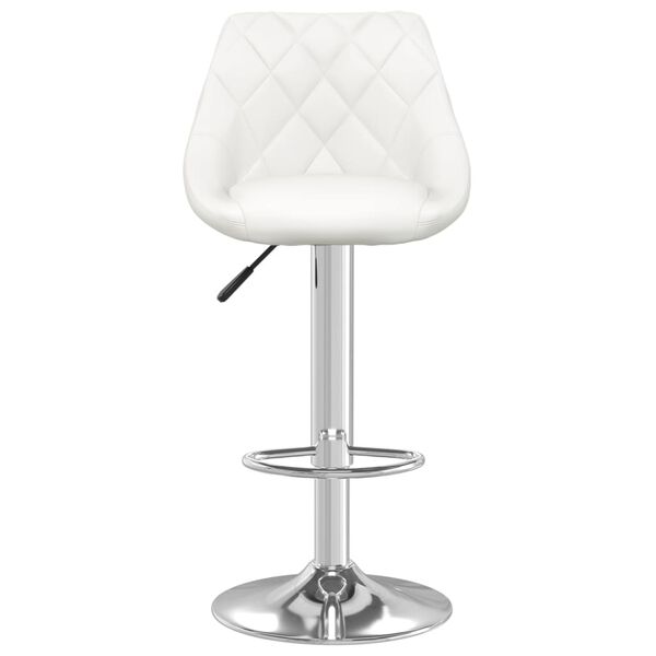 vidaXL Bar Stools 2 pcs White Faux Leather
