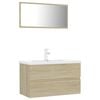 vidaXL Bathroom Furniture Set Sonoma Oak Engineered Wood
