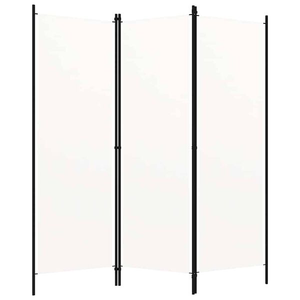 vidaXL 3-Panel Room Divider White 150x180 cm