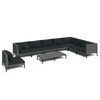 vidaXL Garden Lounge Set | Dark Grey, Black