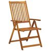 vidaXL Folding Garden Chairs with Cushions 8 pcs Solid Acacia Wood
