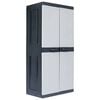vidaXL Garden Cabinet Black 89 x 54 x 190 cm Plastic