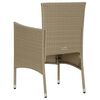 vidaXL Garden Dining Chairs 4 pcs Poly Rattan Beige