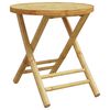 vidaXL Folding Garden Table &Oslash;45x45 cm Bamboo