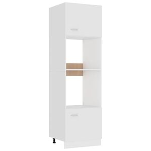 vidaXL Microwave Cabinet "Lyon" White 60x57x207 cm Engineered Wood