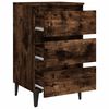 vidaXL Bed Cabinets with Metal Legs 2 pcs Smoked Oak 40x35x69 cm