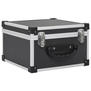 vidaXL CD Case for 40 CDs Aluminium ABS Black
