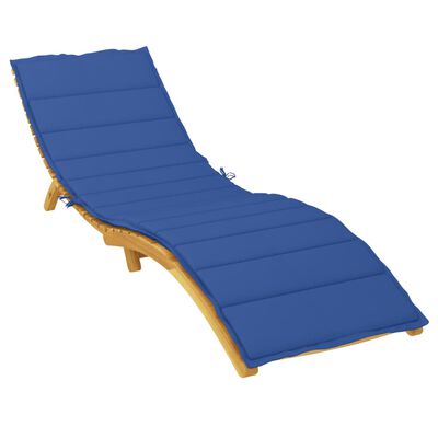 vidaXL Sun Lounger Cushion Royal Blue 200x60x3cm Oxford Fabric