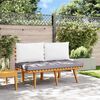 vidaXL Garden Bench with Cushions 115 cm Solid Acacia Wood