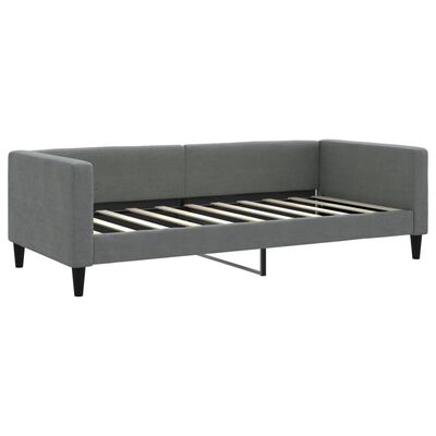 vidaXL Daybed with Trundle&Drawers without Mattress Dark Grey 90x190 cm