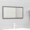 vidaXL 2 Piece Bathroom Furniture Set High Gloss Grey Engineered Wood