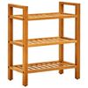 vidaXL Shoe Rack with 3 Shelves 50x27x60 cm Solid Oak Wood