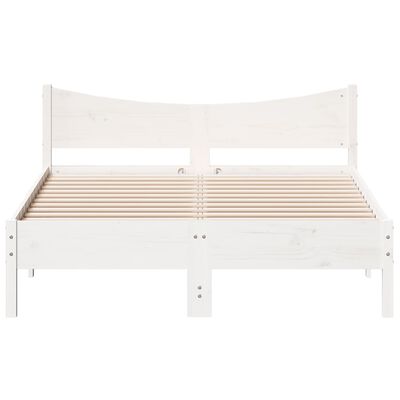 vidaXL Bed Frame White 120x200 cm Solid Wood Pine