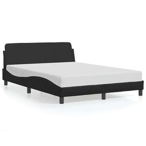 vidaXL Bed Frame Dover Black 120x200 cm Faux Leather