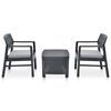 vidaXL 3 Piece Garden Lounge Set Plastic Anthracite